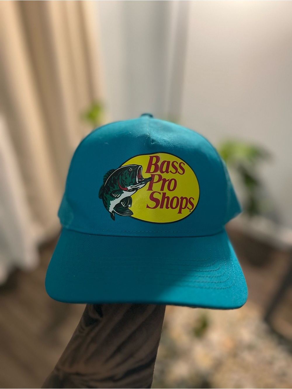 Bass Teal Bass Pro Shops Logo Cap